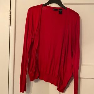 Red thin soft cardigan L
